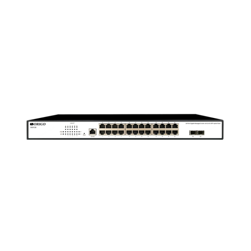 Коммутатор/ Управляемый L2 коммутатор, 24x1000Base-T, 2x1000Base-X SFP, консольный порт RJ-45, комплект для установки в 19