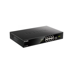 Коммутатор/ DGS-1010MP,DGS-1010MP/A1A Unmanaged Switch 9x1000Base-T (8x1000Base-T PoE), 1x1000Base-X SFP, PoE Budget 125W, metal case