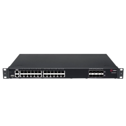 Коммутатор/ Управляемый стекируемый коммутатор уровня L3, 24 порта 10/100/1000 BASE-T, 8 портов 10GbE SFP+, 4K VLAN, 64K MAC адресов, 1 порт USB 2.0, консольный порт, порт управления MGMT, 2 встроенных блока охлаждения, 2 сменных БП (поставляются отдельно