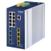 коммутатор/ PLANET IP30 DIN-rail Industrial L3 8-Port 10/100/1000T + 4-port 1G/2.5G SFP + 4-Port 10G SFP+ Managed TSN Switch (-40 to 75 C, Time-Sensitive Networking technology, 802.1AS Time Synchronization, hardware-based 1588 PTP Master/Slave/TC/Boundary