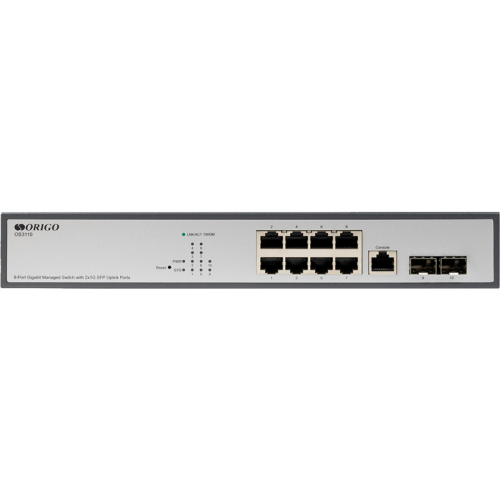 Managed L2 Switch 8x1000Base-T, 2x1000Base-X SFP, RJ45 Console, 19
