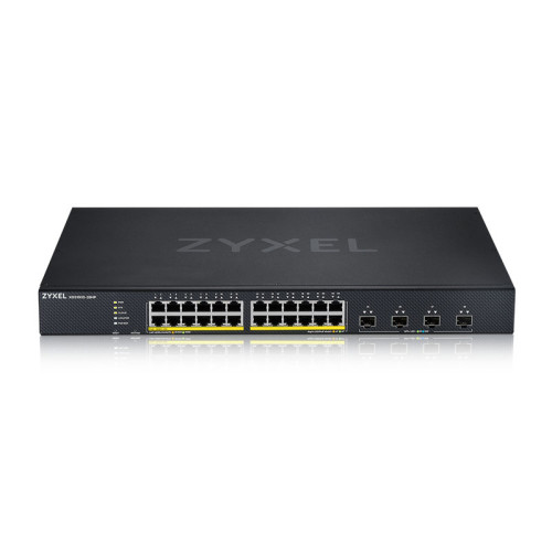 Коммутатор/ XGS1935-28HP, 28 Port Smart Managed PoE Switch, 24x Gigabit PoE and 4x 10G SFP+, hybrid mode, standalone or NebulaFlex Cloud, 375 Watt PoE