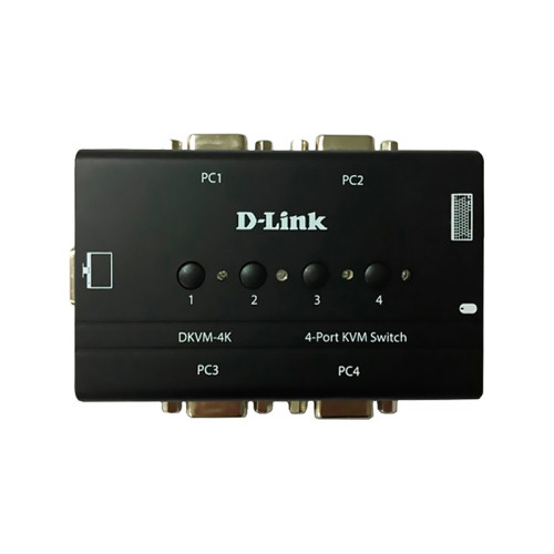DKVM-4K,DKVM-4K/B 4-port KVM Switch, VGA+PS/2 ports