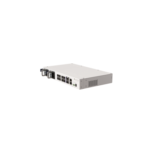 Коммутатор/ CRS510-8XS-2XQ-IN Cloud Router Switch, a versatile 100 Gigabit switch that offers speed, value, and diverse connectivity options. 2x 100 Gigabit QSFP28 ports, 8x 25 Gigabit SFP28 ports, dual hot-swap power supplies