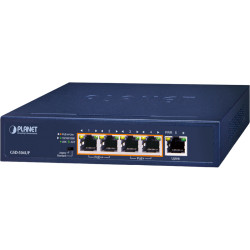 коммутатор/ PLANET GSD-504UP 2-Port 10/100/1000T 802.3bt PoE + 2-Port 10/100/1000T 802.3at PoE + 1-Port Gigabit Desktop Switch (120W PoE Budget, BT/Legacy mode support)