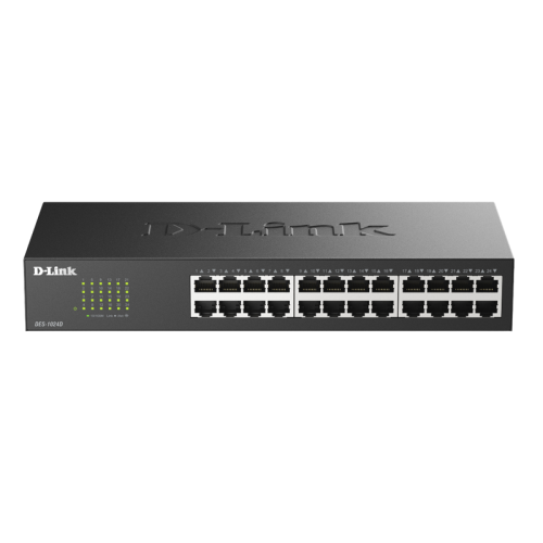 Коммутатор/ DES-1024D Unmanaged Switch 24x100Base-TX, metal case
