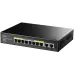 Коммутатор/8 RJ-45 10/100/1000M PSE ports +2 RJ45 10/100/1000 Uplink Port Unmanaged PoE+ Switch 120W, 802.3af/at standard,Alternative 1/2(+),3/6(-), Steel Case, Watchdog, 120W internal Коммутатор/8 RJ-45 10/100/1000M PSE ports +2 RJ45 10/100/1000 Uplink Port Unmanaged PoE+ Switch 120W, 802.3af/at standard,Alternative 1/2(+),3/6(-), Steel Case, Watchdog, 120W internal