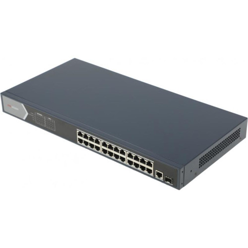 Коммутатор Hikvision DS-3E0526P-E 25x1Гбит/с 1SFP 24PoE+ 270W неуправляемый