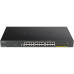 Коммутатор/ DGS-1250-28XMP Smart L2 Switch 24x1000Base-T PoE, 4х10GBase-X SFP+, PoE Budget 370W, CLI, RJ45 Console