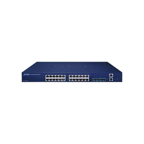 коммутатор/ PLANET SGS-5240-24T4X L2+ 24-Port 10/100/1000T + 4-Port 10G SFP+ Stackable Managed Switch (Hardware Layer3 IPv4/IPv6 Static Routing, ERPS Ring, hardware stacking up to 6 units, IP clustering up to 16 units)