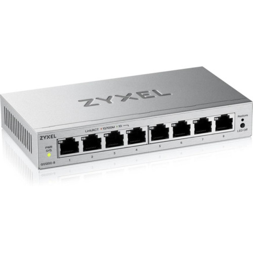 Коммутатор Zyxel GS1200-8V3-EU0101F (L2) 8x1Гбит/с управляемый