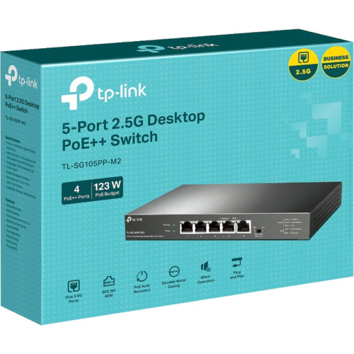 Коммутатор/ 5-Port 2.5G Desktop Switch with 4-Port PoE++