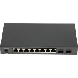Коммутатор/ 8-port gigabit Smart PoE+ Switch with 2 SFP uplink ports,desktop mount, 8 802.3af/at compliant PoE+ ports, 2 SFP uplink ports, 58W PoE budget, L2 switch features