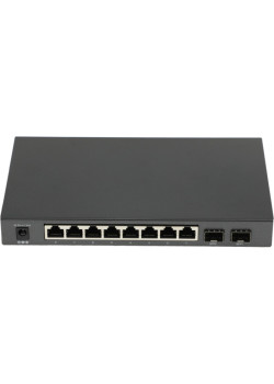 Коммутатор/ 8-port gigabit Smart PoE+ Switch with 2 SFP uplink ports,desktop mount, 8 802.3af/at compliant PoE+ ports, 2 SFP uplink ports, 58W PoE budget, L2 switch features