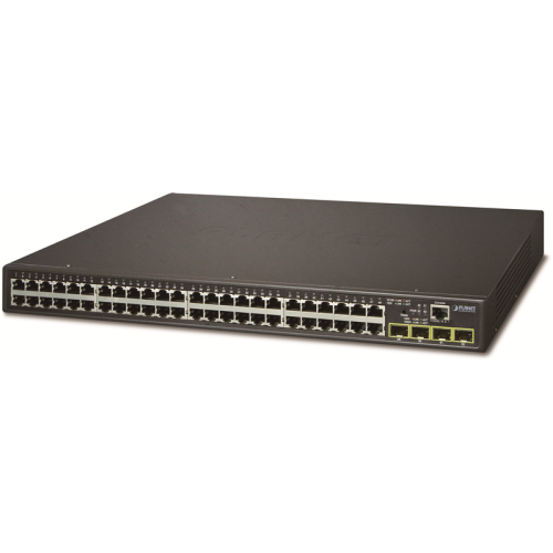 коммутатор/ PLANET IPv4/IPv6, 48-Port 10/100/1000Base-T  + 4-Port 100/1000MBPS SFP L2/L4 /SNMP Manageable Gigabit Ethernet Switch