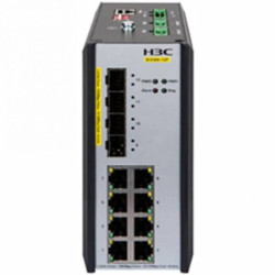 H3C IE4300-12P-PWR L2 Industrial Etherent Switch with 8*10/100/1000Base-T PoE+ Ports and 4*1000BASE-X SFP Ports(8GE(PoE+)+4SFP,Dual DC)