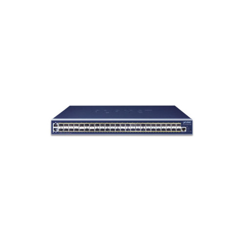 коммутатор/ PLANET L3 46-Port 100/1000BASE-X SFP + 2-Port Gigabit TP/SFP combo + 4-Port 10G SFP+ Managed Switch W/ 48V Redundant Power (AC+DC Power Redundant, Cybersecurity features, Hardware Layer3 OSPFv2 and IPv4/IPv6 Static Routing