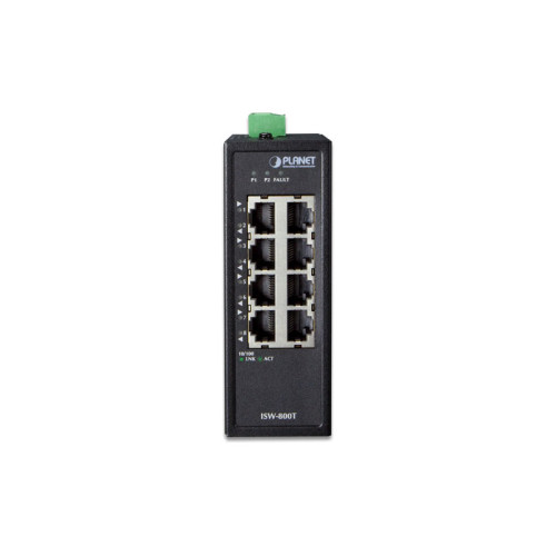 ISW-800T коммутатор для монтажа в DIN рейку/ IP30 Compact size 8-Port 10/100TX Fast Ethernet Switch (-40~75 degrees C)