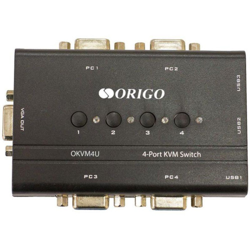 Коммутатор/ 4-портовый KVM-переключатель с портами VGA и USB