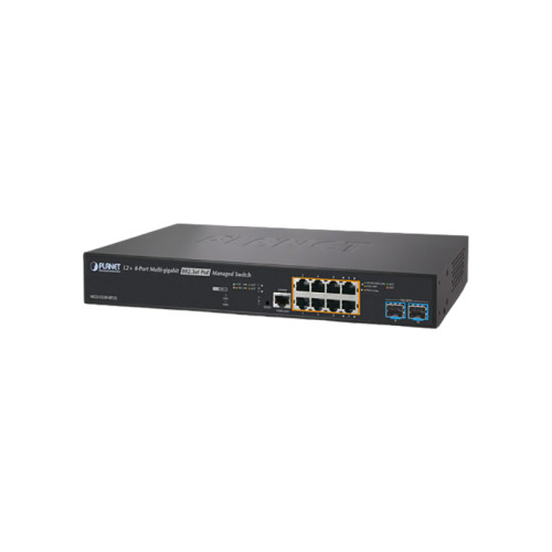 коммутатор/ PLANET MGS-5220-8P2X L3 8-Port 2.5G/1G/100T 802.3at PoE + 2-Port 10G SFP+ Managed Multigigabit Switch (240W PoE Budget, ERPS Ring, CloudViewer app, MQTT, Cybersecurity features, Hardware Layer 3 RIPv1/v2, OSPFv2/v3 dynamic routing, supports1G,