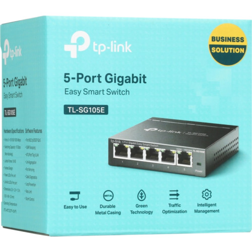 Коммутатор/ 5-Port Gigabit Desktop Easy Smart Switch, 5 10/100/1000Mbps RJ45 ports