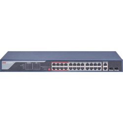 Коммутатор Hikvision DS-3E0326P-E(C) (L2) 24x1Гбит/с 2xКомбо(1000BASE-T/SFP) 24PoE 370W неуправляемый