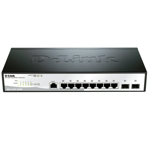 Коммутатор/ Managed Gigabit Switch with 8 10/100/1000Base-T + 2 SFP Ports