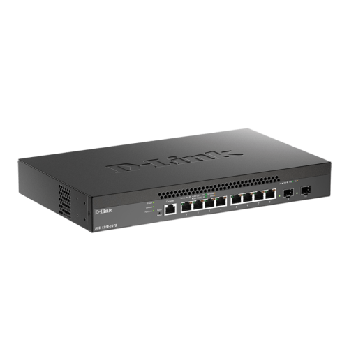 Управляемый коммутатор/ Управляемый L2+ коммутатор, 8x10GBase-T, 2x10GBase-X SFP+, CLI, Web-интерфейс, SNMP, консольный порт RJ-45