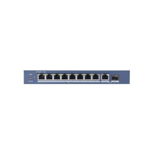 Коммутатор Hikvision DS-3E0510P-E 9x1Гбит/с 1SFP 8PoE+ 110W неуправляемый