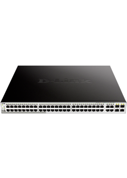 Коммутатор/ DGS-1210-52MP/FL Managed L2 Switch 48x1000Base-T PoE, 4xCombo 1000Base-T/SFP, PoE Budget 370W, Surge 6KV, CLI
