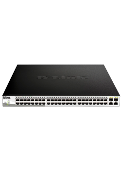 Коммутатор/ DGS-1210-52MPP Smart L2 Switch 48х1000Base-T PoE, 4х1000Base-X SFP, PoE Budget 740W, Compact CLI
