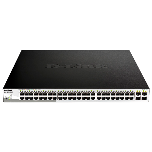 Коммутатор/ DGS-1210-52MPP Smart L2 Switch 48х1000Base-T PoE, 4х1000Base-X SFP, PoE Budget 740W, Compact CLI