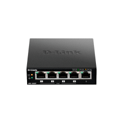 Коммутатор/ DES-1005P,DES-1005P/B Unmanaged Switch 5x100Base-TX (4x100Base-TX PoE), PoE Budget 60W, metal case