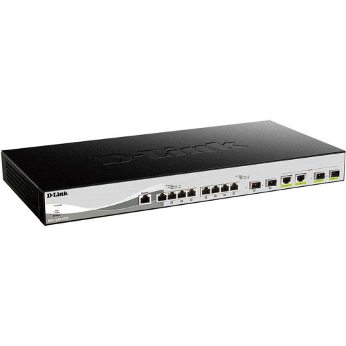 Коммутатор D-Link DXS-1210-12TC (L2) 8x10Гбит/с 2xКомбо(10GBase-T/SFP+) 2SFP+ настраиваемый