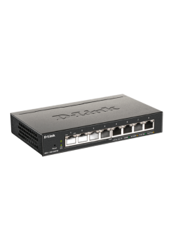 Коммутатор/ DGS-1100-08PV2 Управляемый L2 PoE-коммутатор, 8х1000Base-T PoE, PoE-бюджет 64 Вт, Web-интерфейс, SNMP