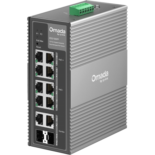 Коммутатор/ Omada 10-Port Gigabit Industrial Easy Managed Switch with 6-Port PoE+ and 2-Port PoE++