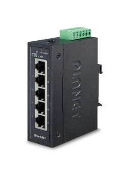 ISW-500T коммутатор для монтажа в DIN рейку/ IP30 Compact size 5-Port 10/100TX Fast Ethernet Switch (-40~75 degrees C)