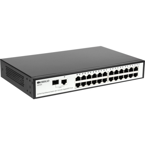 Unmanaged Switch 24x100Base-TX, 1xCombo 1000Base-T/SFP, metal case, 19