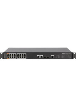 2xCombo 1000 Base-T/SFP16x 10/100 Base-T（Hi-PoE/PoE+/PoE）IEEE802.3af/IEEE802.3at/Hi-PoE Мощность PoE 190Вт Размеры: 440м