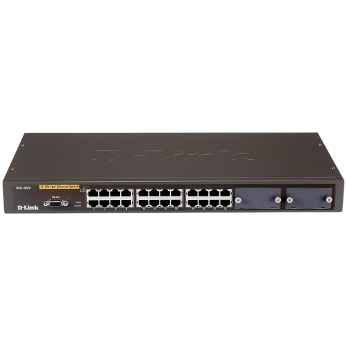 Сетевой коммутатор/ Refurbished unit, clean, fully tested, well-packed. 24 10/100BASE-TX Ethernet ports + 2 Open Slots L2 Management Switch 802.1D (STP), 802.1w (RSTP), 802.3ad Link Aggregation, 802.1Q VLAN, QoS support IGMP snooping, Port mirroring Port 