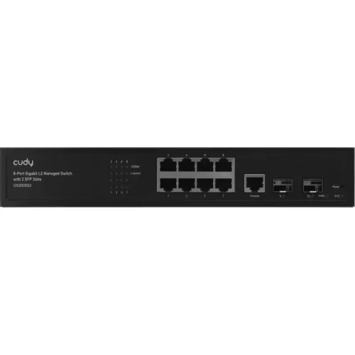 Коммутатор/ 8-Port Layer 2 Managed Gigabit Switch with 2 Gigabit SFP Slots