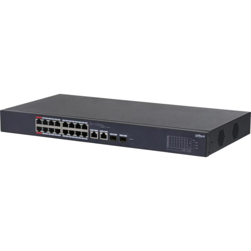 Коммутатор Dahua DH-CS4218-16ET-135 (L2) 16x100Мбит/с 2xКомбо(1000BASE-T/SFP) 16PoE 135W управляемый