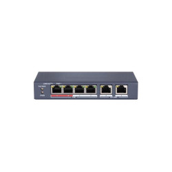 Коммутатор HiWatch DS-S604P 6x100Мбит/с 4PoE+ 35W неуправляемый