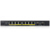 Zyxel GS1100-10HP 8xGE PoE+ 2xSFP PoE+ Switch Desktop Silent 130W PoE Budget Kensigton lock