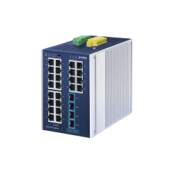 коммутатор/ PLANET IGS-4215-24T4X Industrial L2+ 24-Port 10/100/1000T + 4-Port 10G SFP+ Managed Ethernet Switch