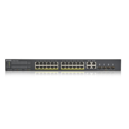 ZYXEL GS1920-24HPv2 Hybrid Smart switch PoE+ ZYXEL Nebula Flex, 24xGE PoE+, 4xCombo (SFP/RJ-45), budget PoE 375W, Standalone / cloud management ZYXEL GS1920-24HPv2 Hybrid Smart switch PoE+ ZYXEL Nebula Flex, 24xGE PoE+, 4xCombo (SFP/RJ-45), budget PoE 375W, Standalone / cloud management
