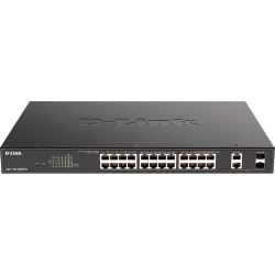 Коммутатор/ EasySmart L2 Switch 24х1000Base-T PoE, 2xCombo 1000Base-T/SFP, PoE Budget 525W, 4 PoE ports 802.3bt (90W)