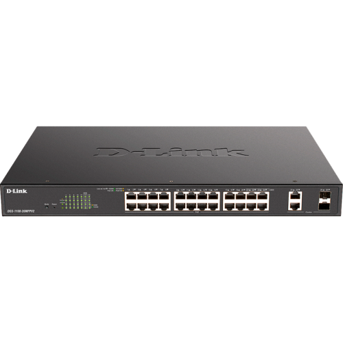 Коммутатор/ EasySmart L2 Switch 24х1000Base-T PoE, 2xCombo 1000Base-T/SFP, PoE Budget 525W, 4 PoE ports 802.3bt (90W)