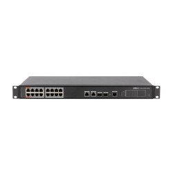 2xCombo 1000 Base-T/SFP16x 10/100 Base-T（Hi-PoE/PoE+/PoE）IEEE802.3af/IEEE802.3at/Hi-PoE Мощность PoE 190Вт Размеры: 440м