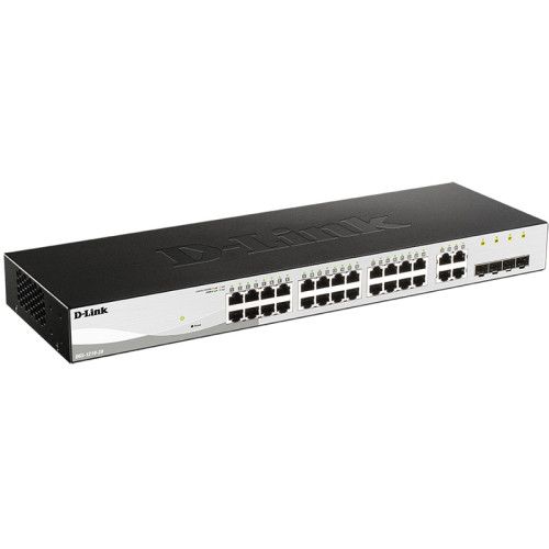 Коммутатор/ DGS-1210-28/FL Managed L2 Switch 24x1000Base-T, 4xCombo 1000Base-T/SFP, Surge 6KV, CLI